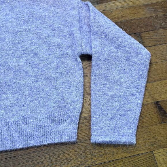 Line & Dot Lila Sweater Mock Neck Long Sleeve Ribbed Wool Blend Women's Small - Picture 6 of 12